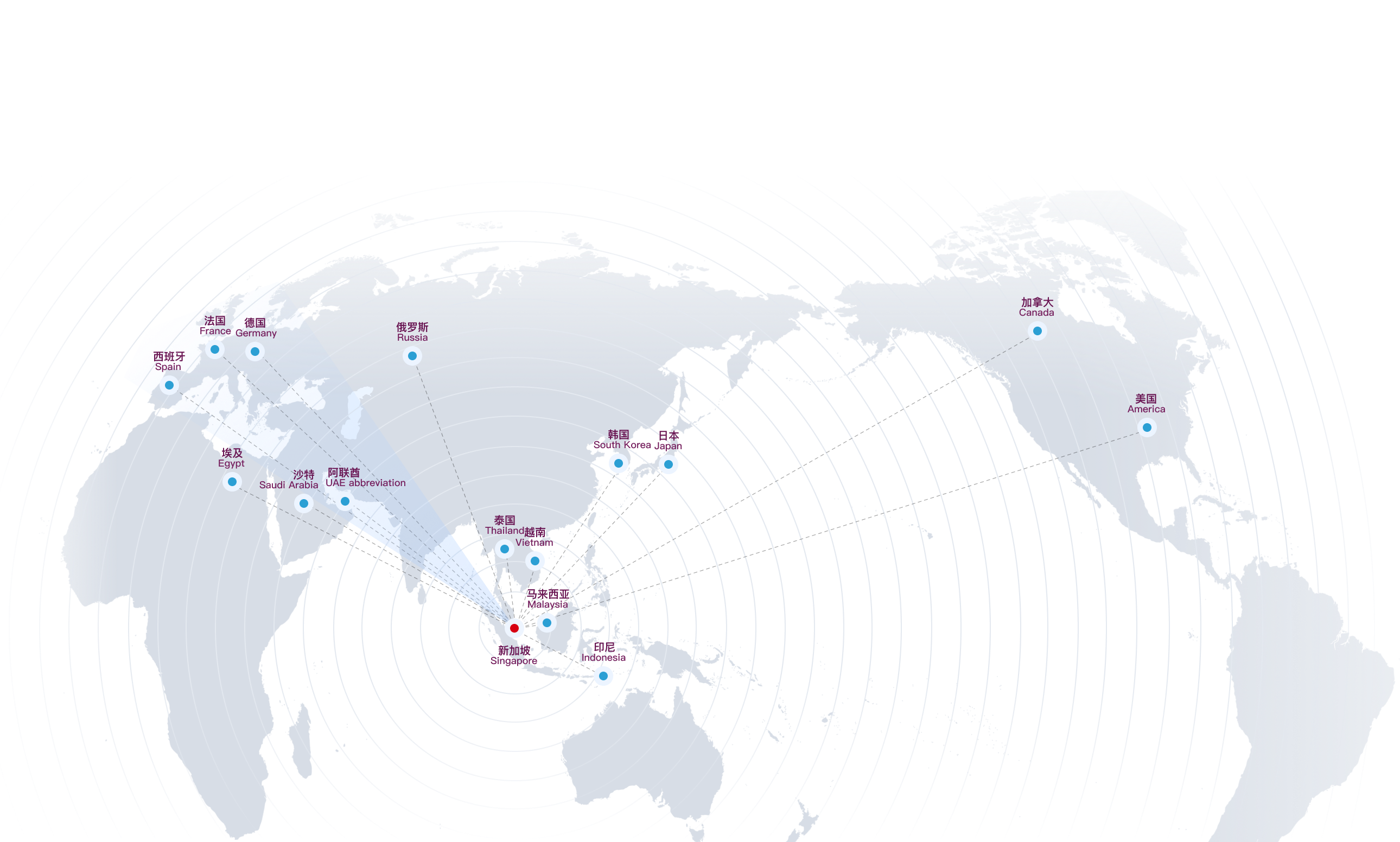泛微海外布局地图